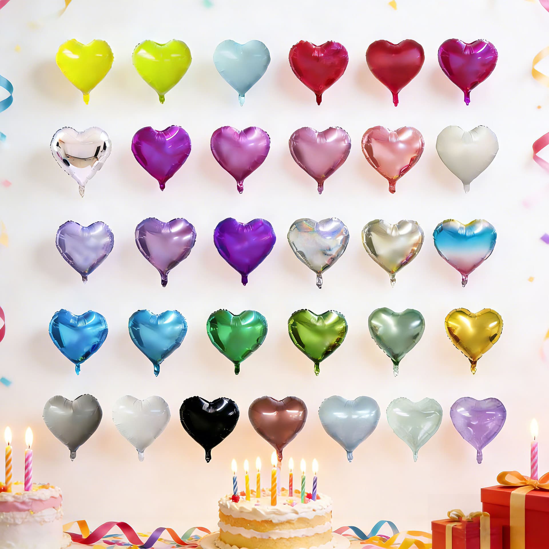 18-inch light version heart-shaped wedding aluminum foil balloons wedding room party decoration arrangement love aluminum film balloons wholesale