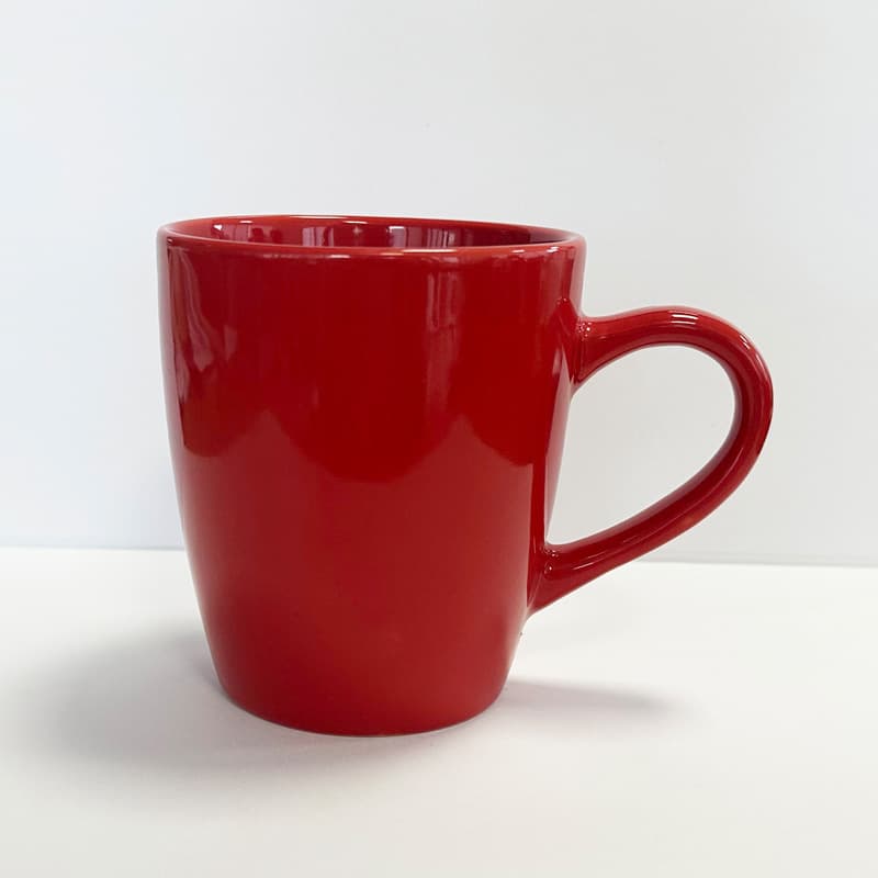 Customized Logo 16Oz 480ml Color Glaze Ceramic Mug Big Red Waist Drum Cup