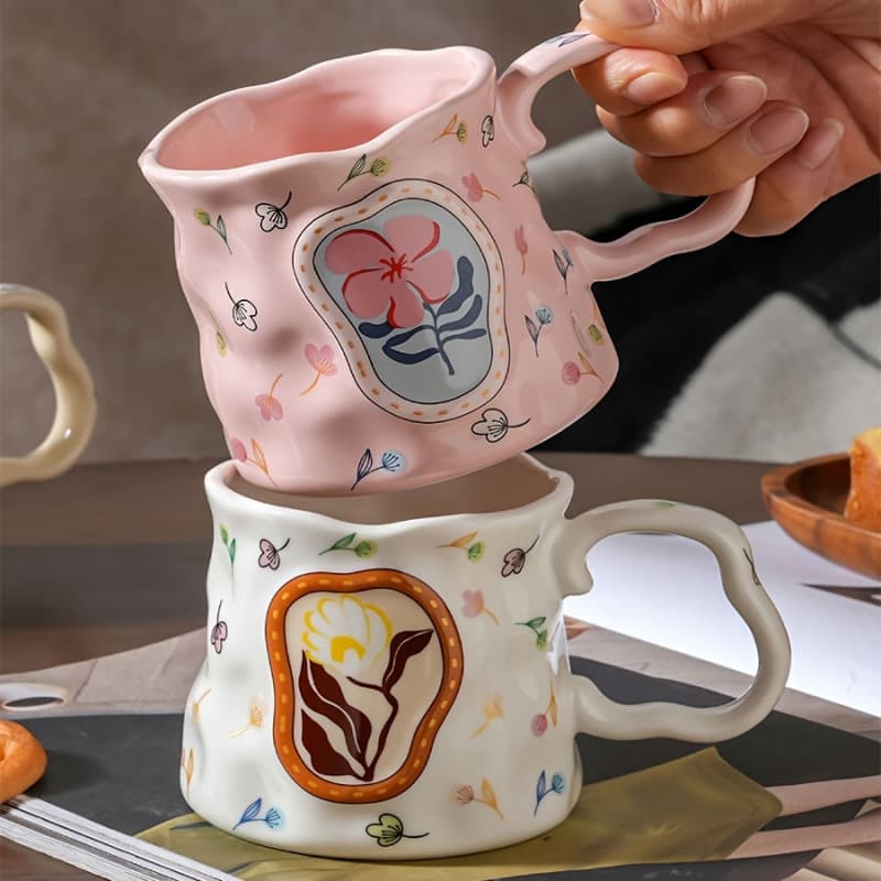 Z 81731 Handmade Ceramic Mug Hand-Punched Ceramic Mug Cross-Border Aliexpress
