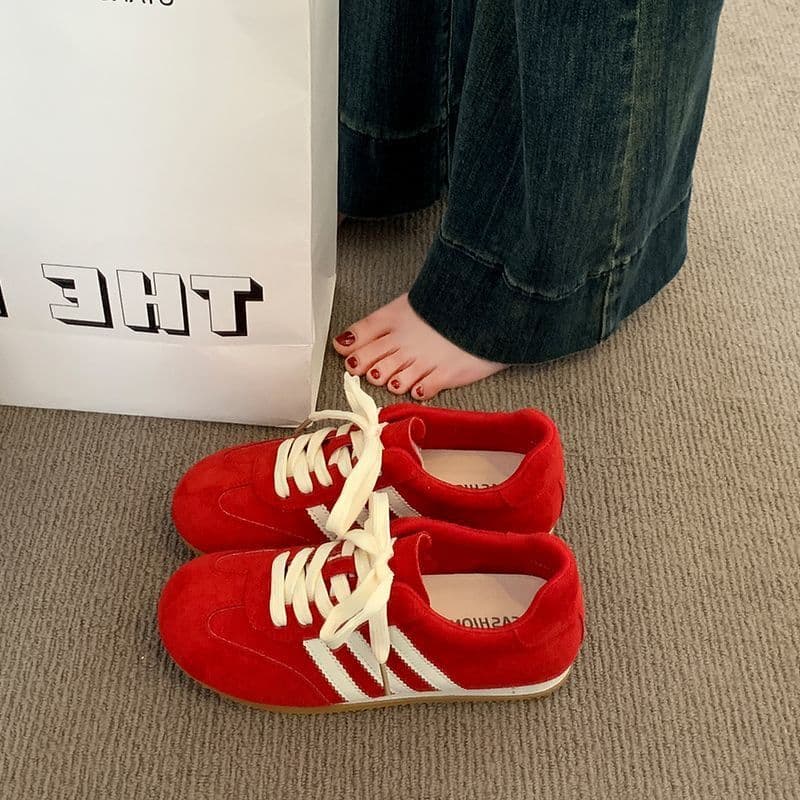 Women's Shoes 2025 Spring/Summer New Retro Viral German Training Shoes Lightweight Comfortable Versatile Slimming Flat Shoes