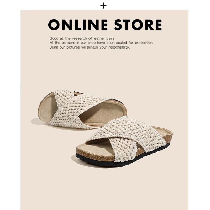 Genuine Leather Vintage Cross Strap Woven Sandals Women Summer 2025 New Thick Sole Inner Height Beach Birkenstock Shoes