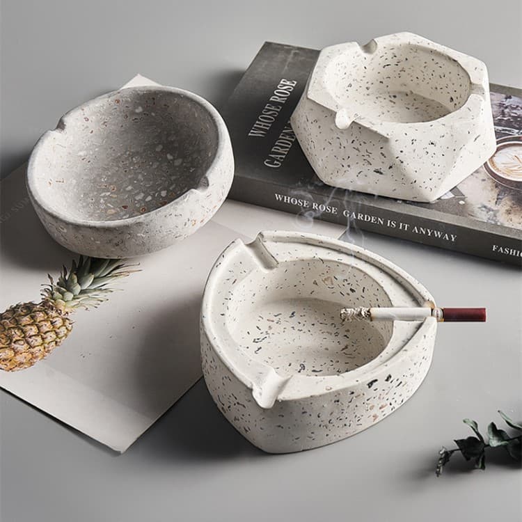 Instagram-style Restaurant Cement Crafts, Trendy and Creative Internet Cafe Ashtrays, Terrazzo Cement Ashtrays