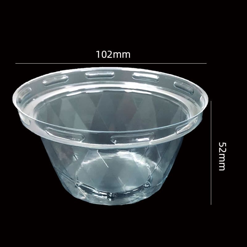 Custom Hubei food blister packaging, beverage cup lids, grain yogurt PET transparent diamond cup lids supplied by manufacturers