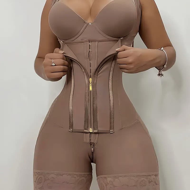 Shape Wear European and American Mesh Bodysuit Shapewear Waist Cincher Tummy Control Hip Lifting Body Shaper for Women