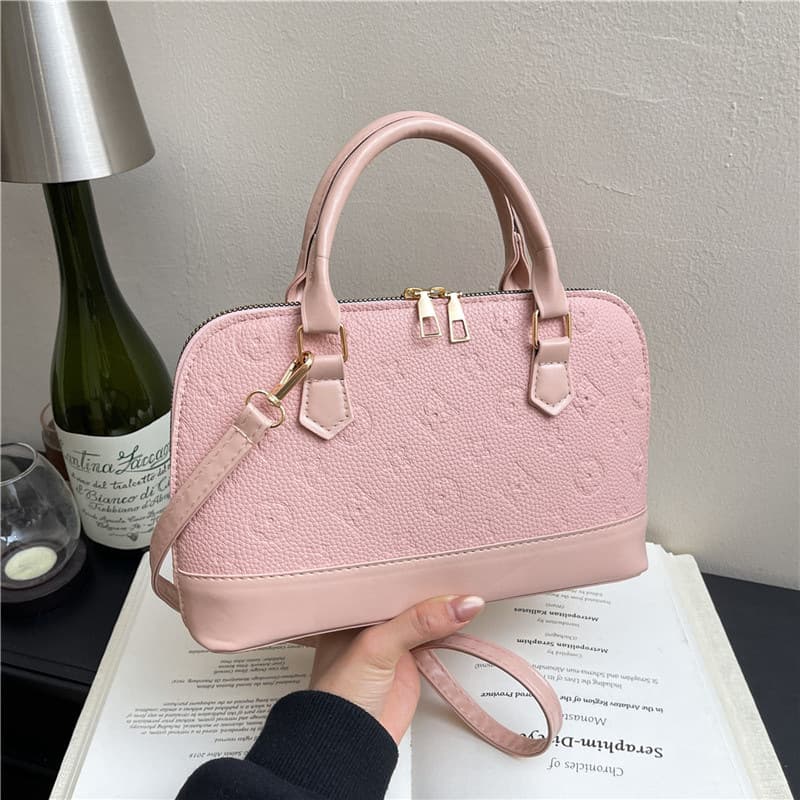 Cross-border retro bags for women 2026 new European and American fashion printed handbags versatile large capacity shell bags for women