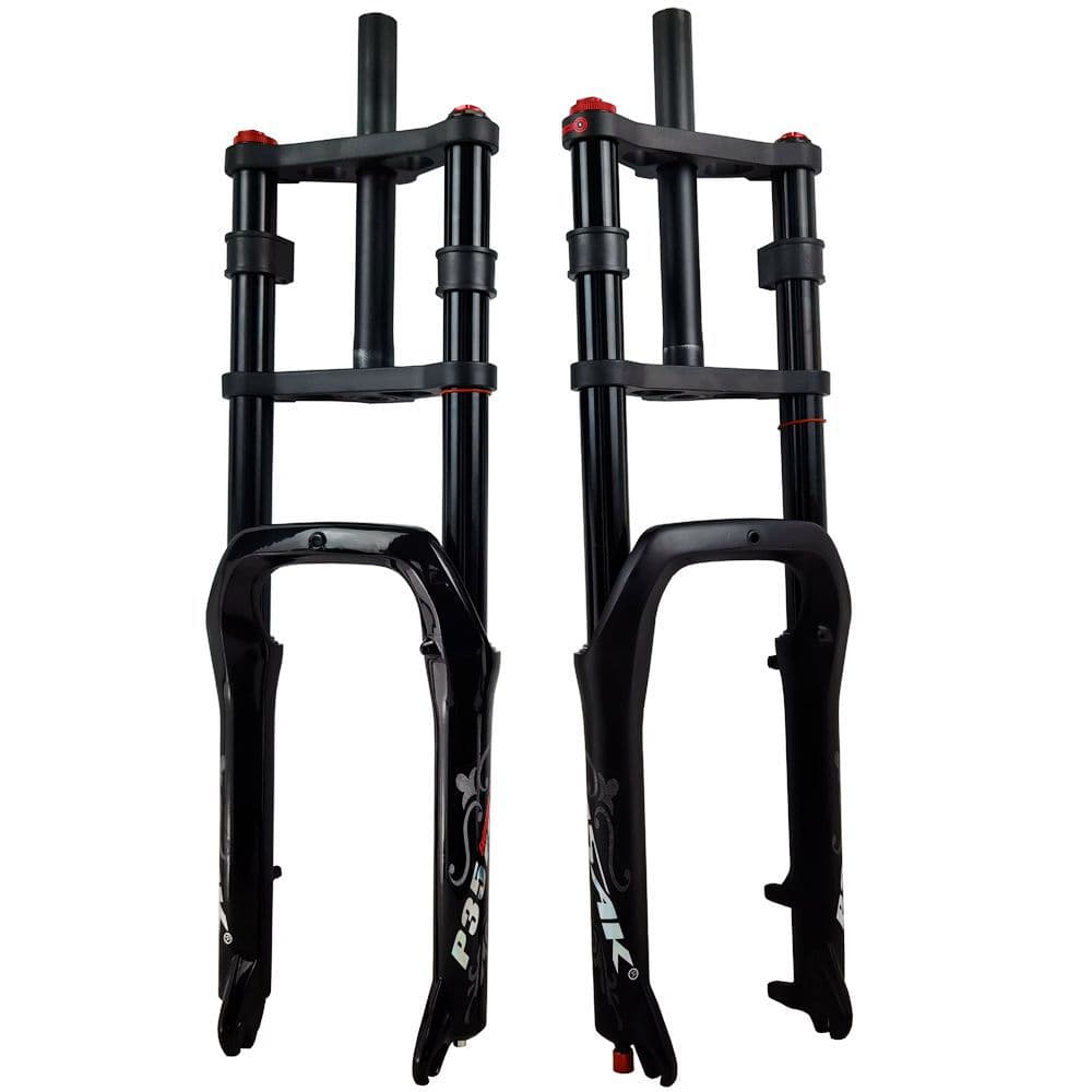 Snow front fork 135MM quick-release aluminum alloy damping Tortoise and Hare air pressure front fork shoulders 20-inch 4.0-inch wide tires