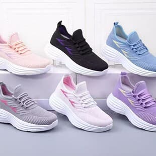 2026 Old Beijing Spring New Women's Sports Shoes, Flyknit Shoes, Breathable Casual Shoes, Export Shoes, High-Volume Shoes