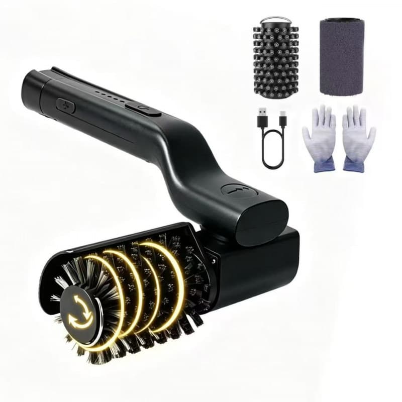 New type of cleaning barbecue grill electric barbecue brush barbecue brush roller outdoor brush steel wire stainless steel roller cleaning brush