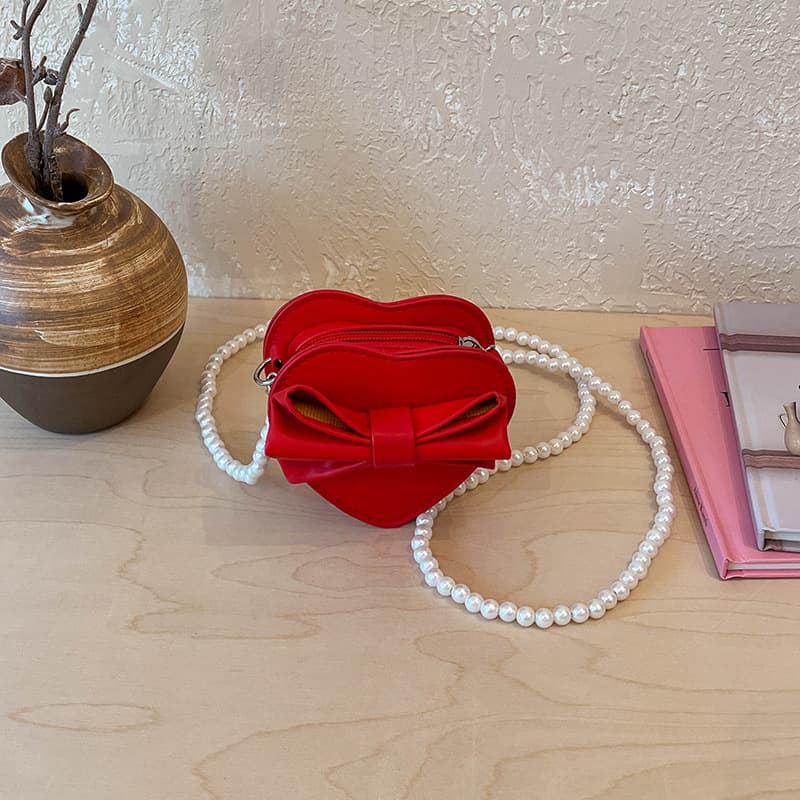 Kids Bag Cute Sweetheart Princess Bag Children's Shoulder Bag Teen Crossbody Small Bag Parent-Child Bow Small Bag for Girls