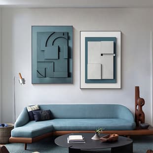 Wabi-Sabi Style Large Abstract Wall Art for Living Room, Minimalist Decorative Painting for Sofa Background, Entryway Canvas Print
