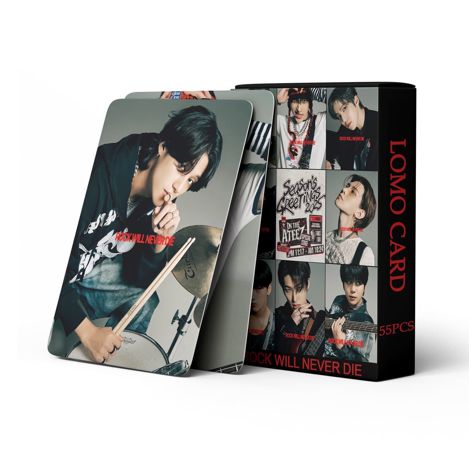 Large stock of 55 ATEEZ albums 2025 SEASON'S photocard KPOP star merchandise LOMO card