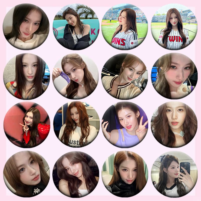 Sana Fan Support Star Badge, Buttons & Merch Gift, 58mm Tin Brooch Pin