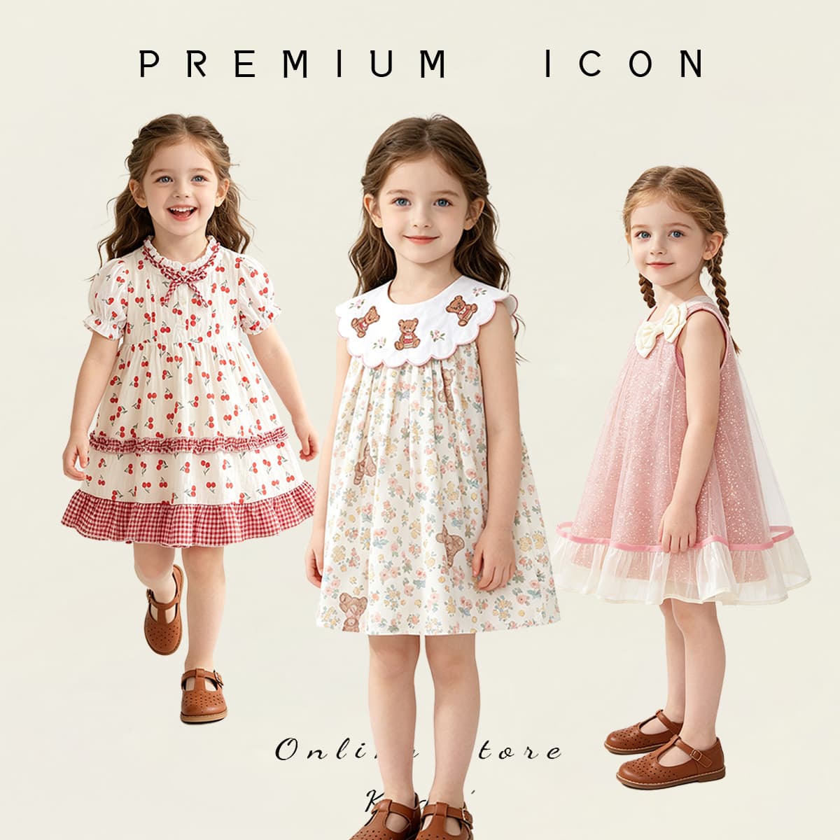 Girls Dress Summer Dress Children's Floral Short Sleeve Sleeveless Skirt Sweet and Cute Baby Princess Dress Internet Popular Style