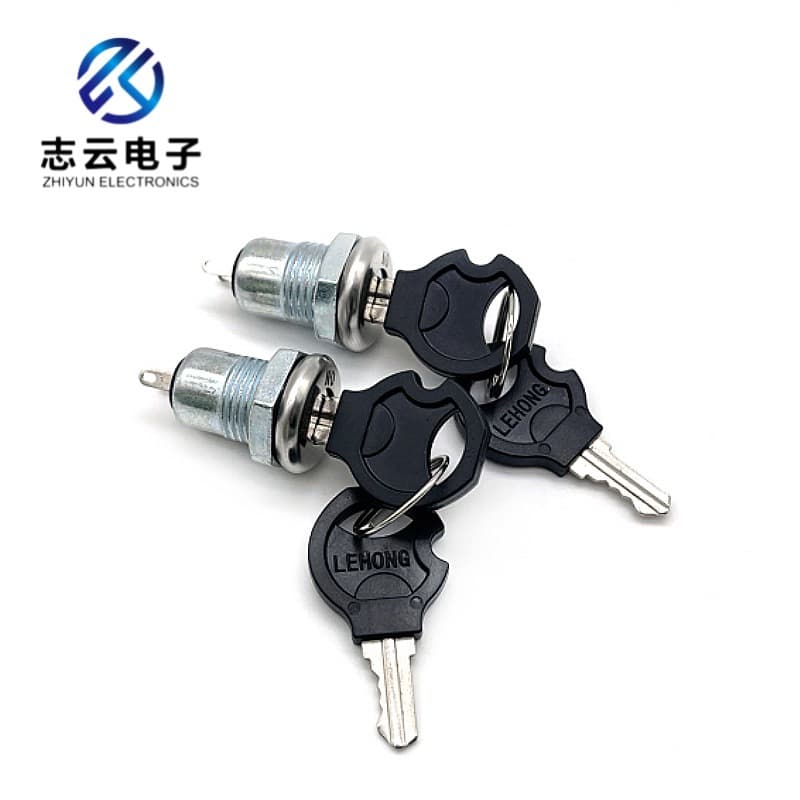 Direct supply S1203 short power lock for 12mm key switch electronic lock, elevator base station telephone cabinet lock