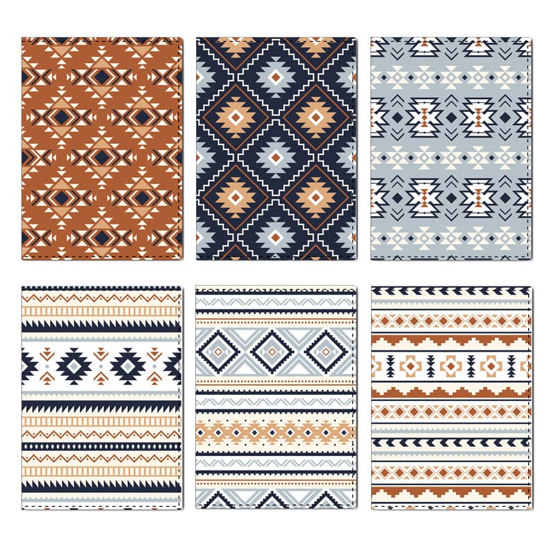 European and American Ethnic Style Multifunctional Passport Cover Printed Travel Passport Holder PU Document Protector Factory Direct Wholesale