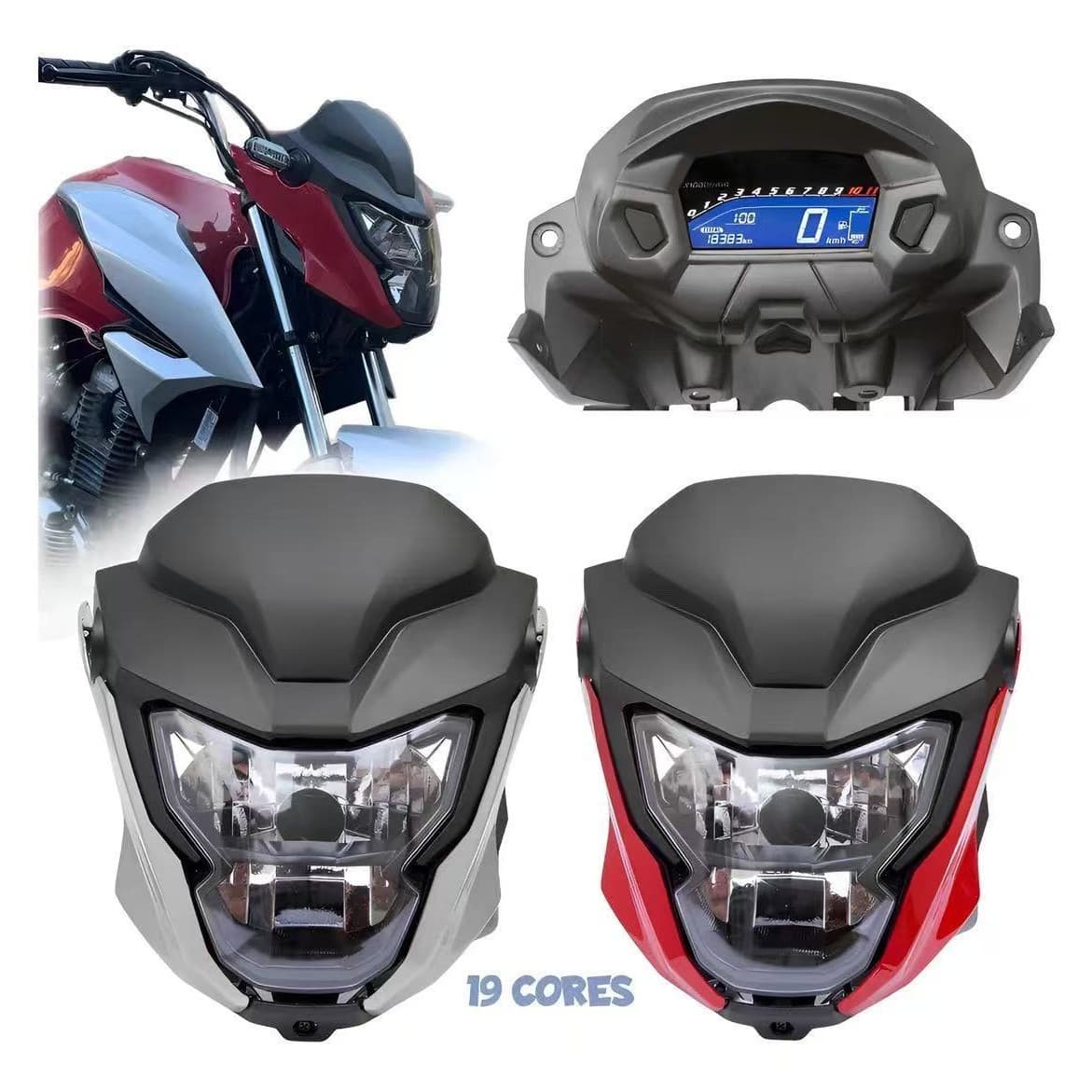 Suitable for Honda CG160 Titan motorcycle headlight assembly headlight headlight LED type