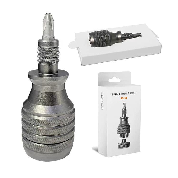 Factory Supply Industrial Grade Titanium Alloy Mini Cannon Pressure Relief Screwdriver Cross/Slotted Multi-Function Aluminum Screwdriver Bit