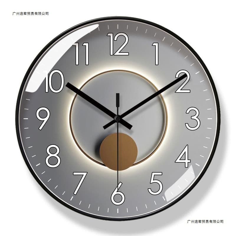 Wall Clock Living Room Clock American Light Luxury Silent Clock Wall Clock Modern Silent Sweep Second Quartz Clock