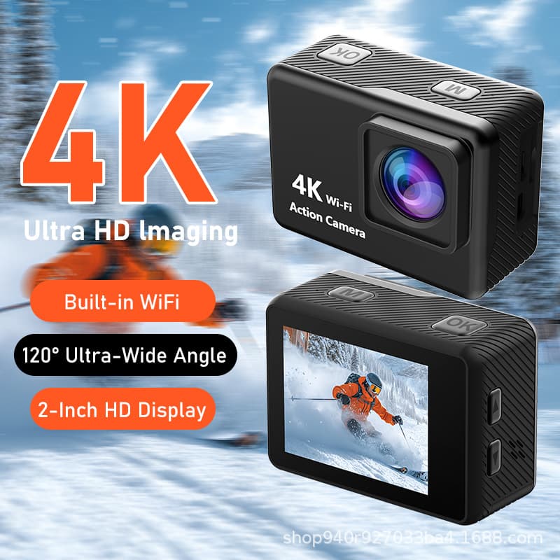 Action Camera Wireless WiFi New Mini Smart HD Touch Outdoor Waterproof Camera 4K Sports