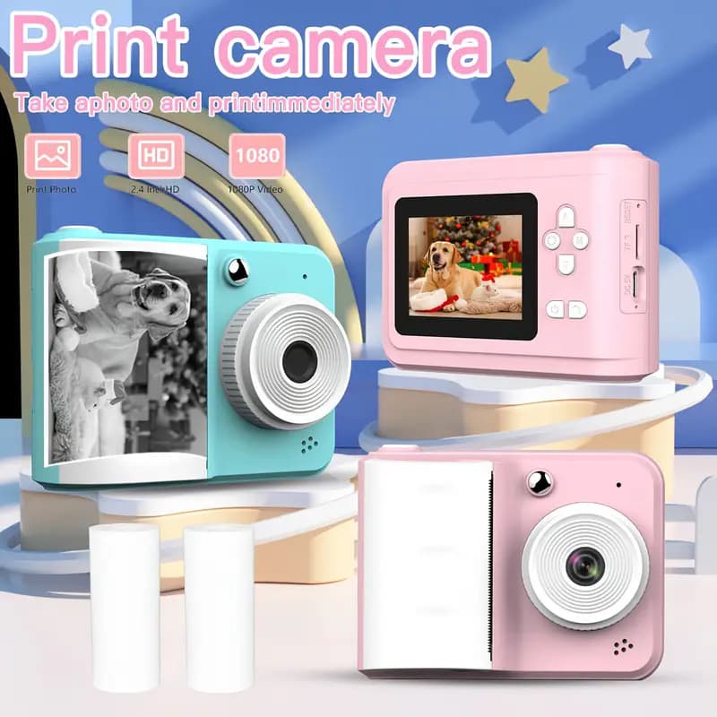 Cross-border exclusive supply of instant digital cameras, mini cameras for children, high-resolution toy mobile phone camcorders