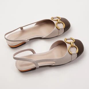 Export Sandals Open-Toe Slippers Women's Fashion 2026 Flat Color Block Chunky Heel Half Slippers Women's Sandals