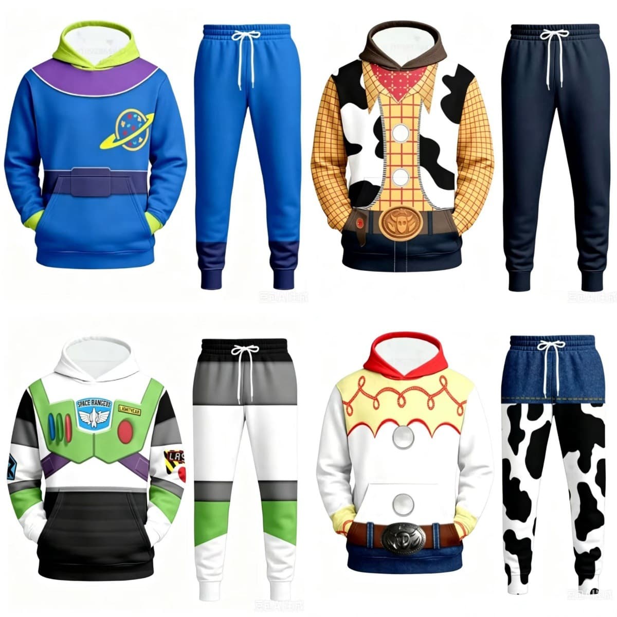 European and American cartoon animation character hooded sweatpants suit Halloween party role-playing cosplay costume