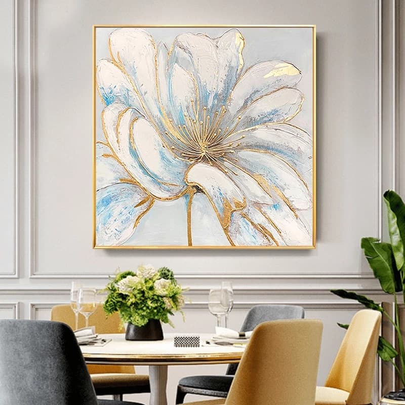 Hot-selling printed oil painting flowers spray art wall mural for living room bedroom hanging painting high-definition canvas print core