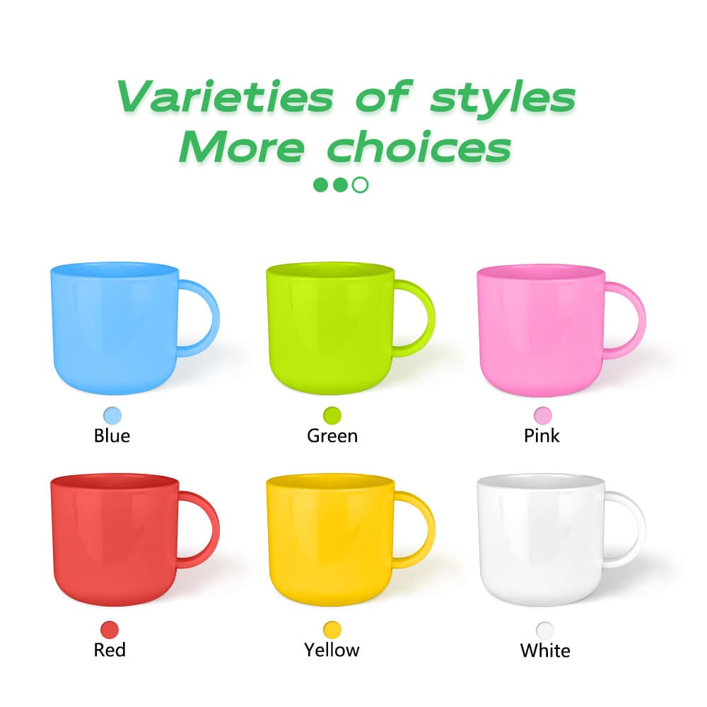 Wholesale Blank Solid Color Plastic Coffee Mug Souvenir Sublimation Plastic Coffee Cup