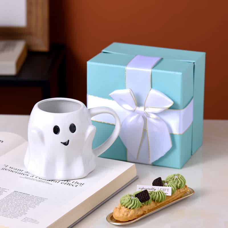 Halloween Easter Creative Cartoon Elf Water Cup Ghost Cup Coffee Milk Ceramic Mug Gift Box Daily Kitchen Tableware