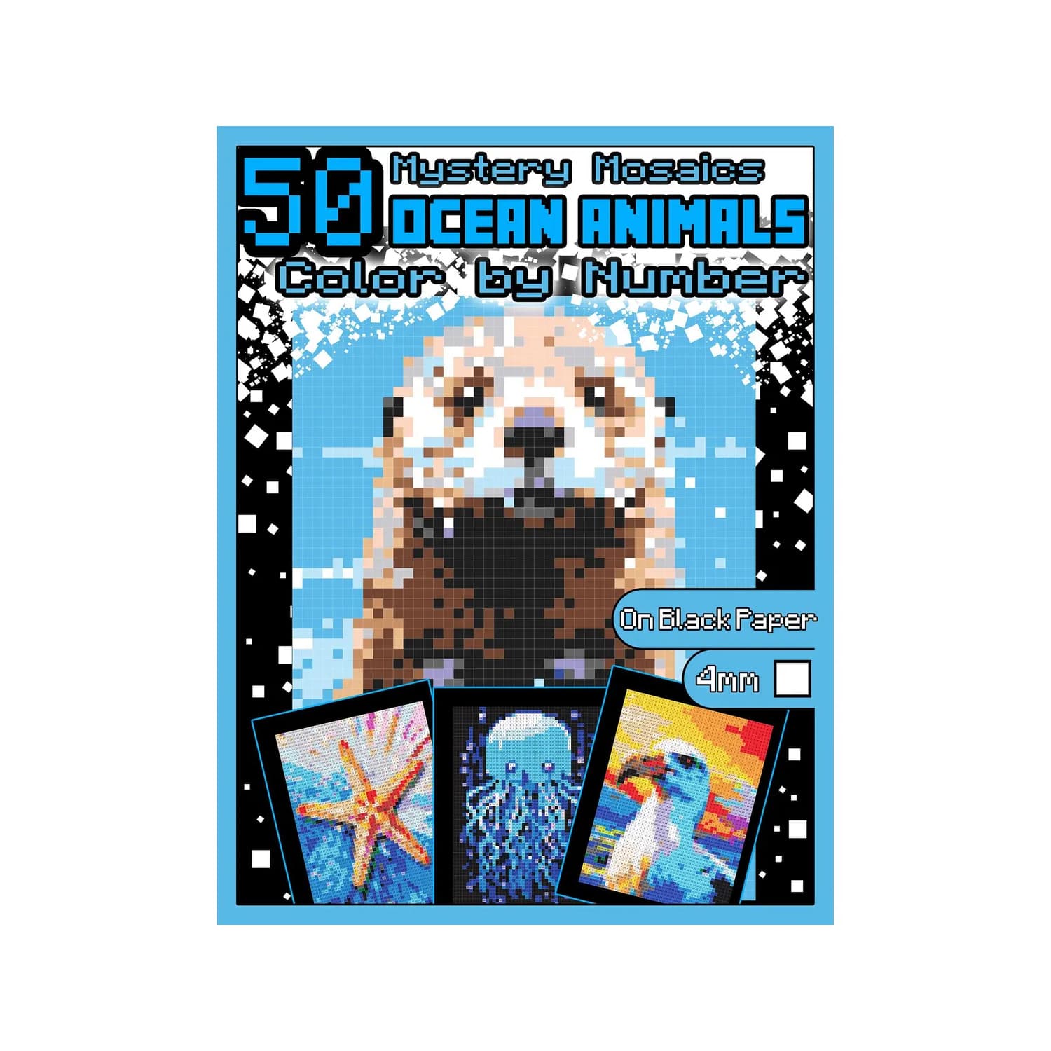 Cross-border Hot-Selling In Stock Pixel Art Coloring Book for Adults and Teens Ocean Animal Theme Digital Fill-in