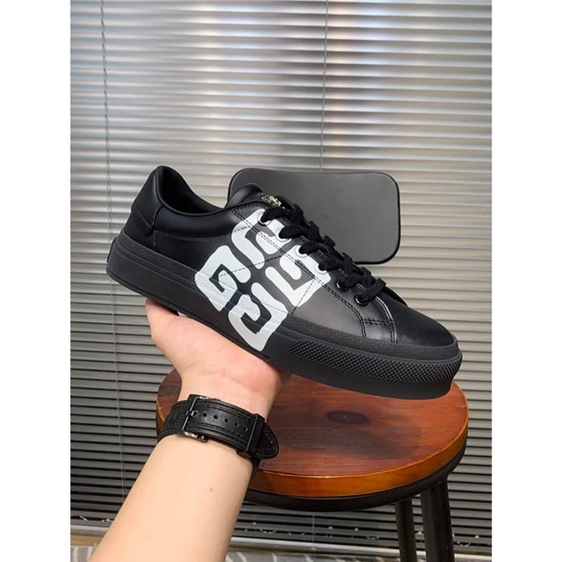 European Men's Low-Top Brand Casual Thick-Soled Skate Shoes 3D Printed Korean Style Genuine Leather Versatile White Sneakers Trendy