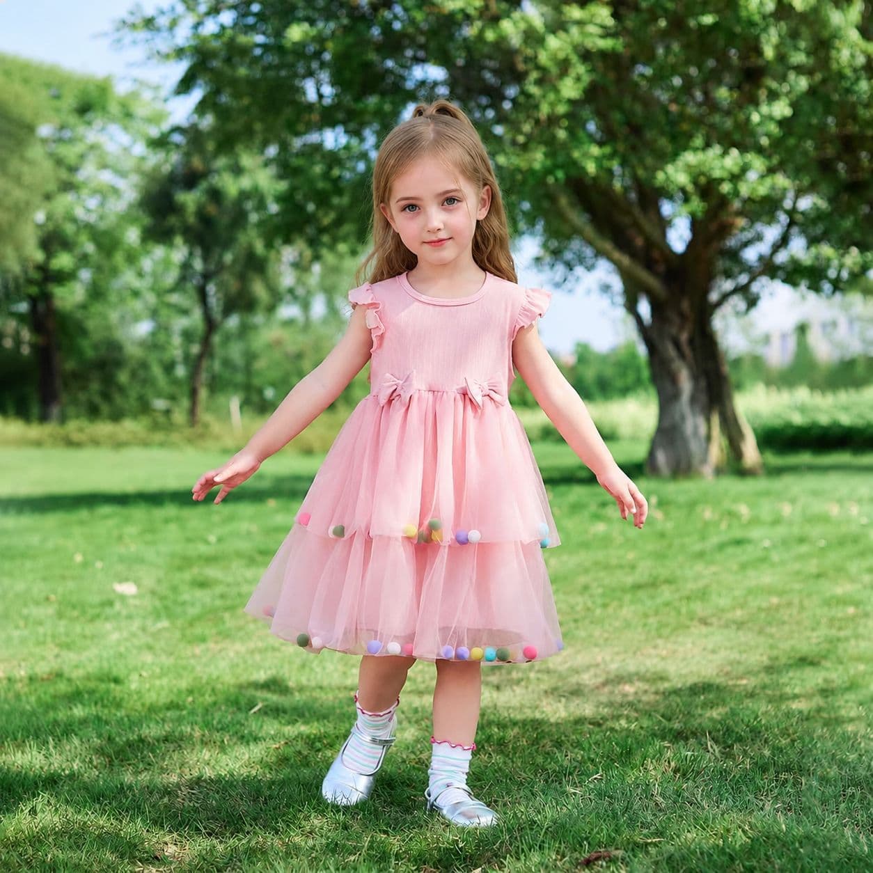 Girls Summer Dress New Vest Dress Little Girl Fashion Mid-Length Princess Dress Stylish Toddler Kids Skirt
