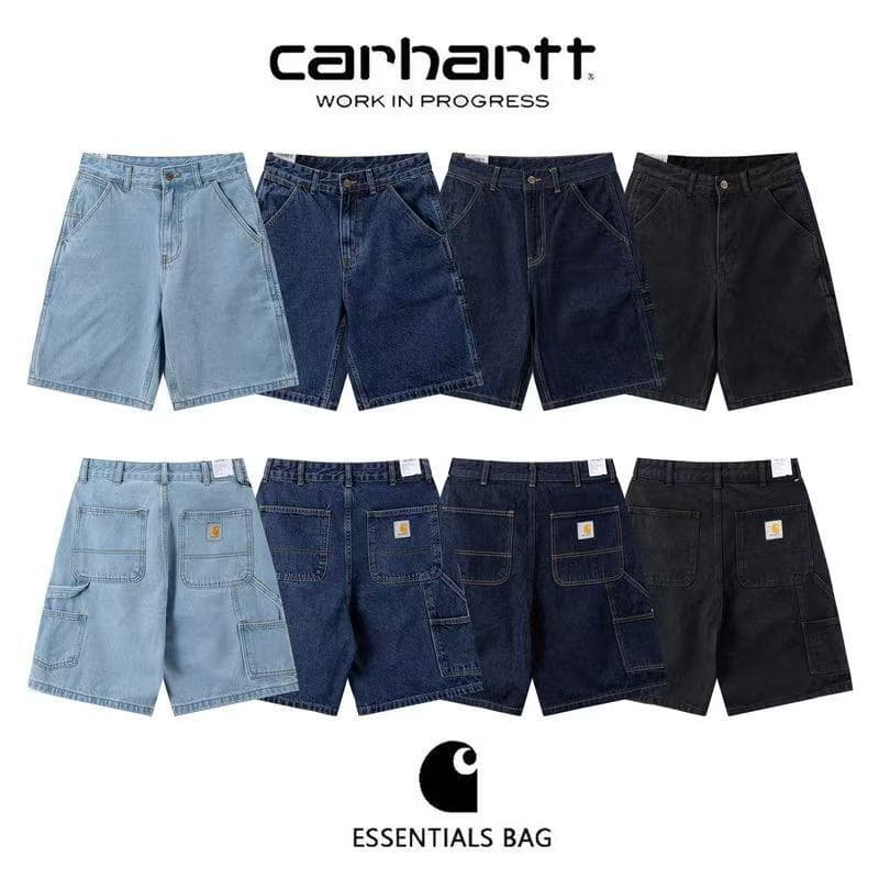 Cross-border trendy brand jeans heavy washed Japanese-style workwear retro casual unisex straight-leg shorts jeans