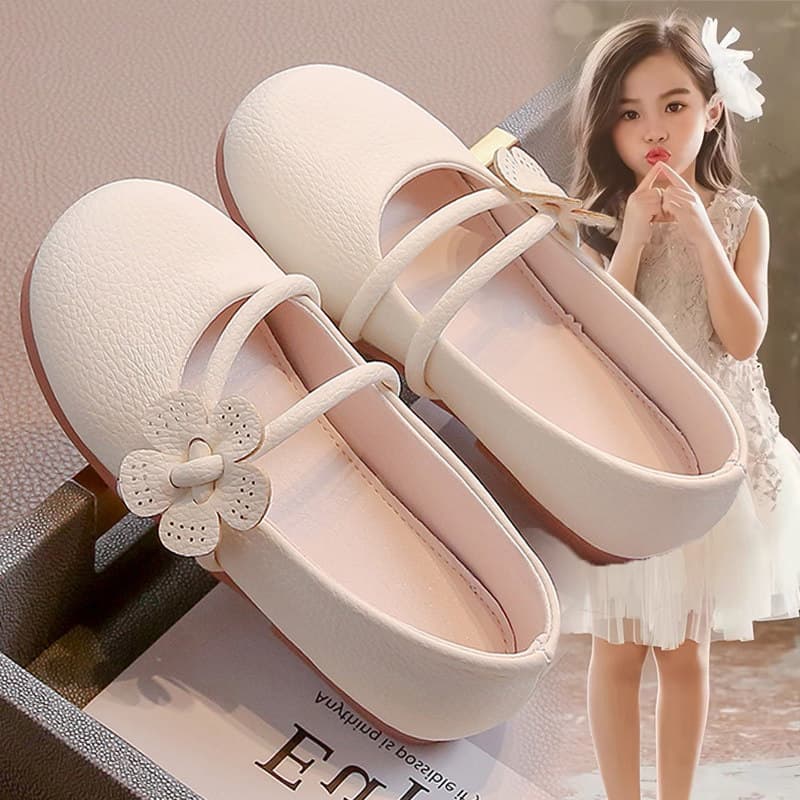 Girls' Shoes 2026 New Summer Children's Soft-Soled Single Shoes, Princess Shoes for Older Children, Stylish Little Girls' Leather Shoes