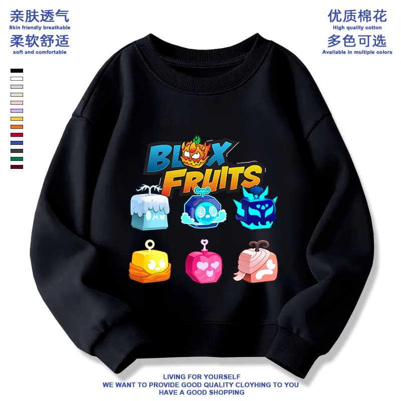 ROBLOX Game Blox Fruits Hoodie Devil Fruit Box Unisex Kids Clothing