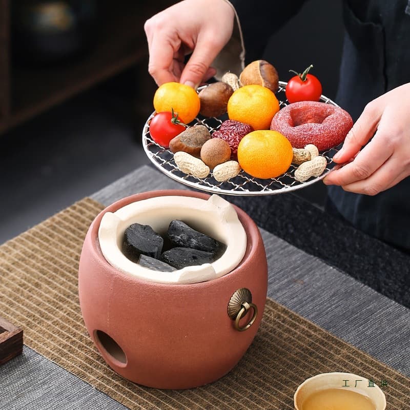 Tea Brewing Canister Tea Pot Tea Stove Indoor Home Full Set BBQ Grill Outdoor Hot Pot Heating Peat Stove