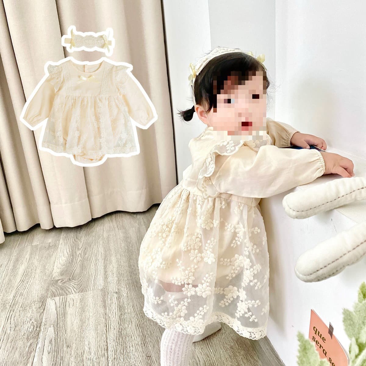 Baby clothing Korean style newborn clothes lace spring and autumn jumpsuit baby long-sleeved coveralls baby girl fashion