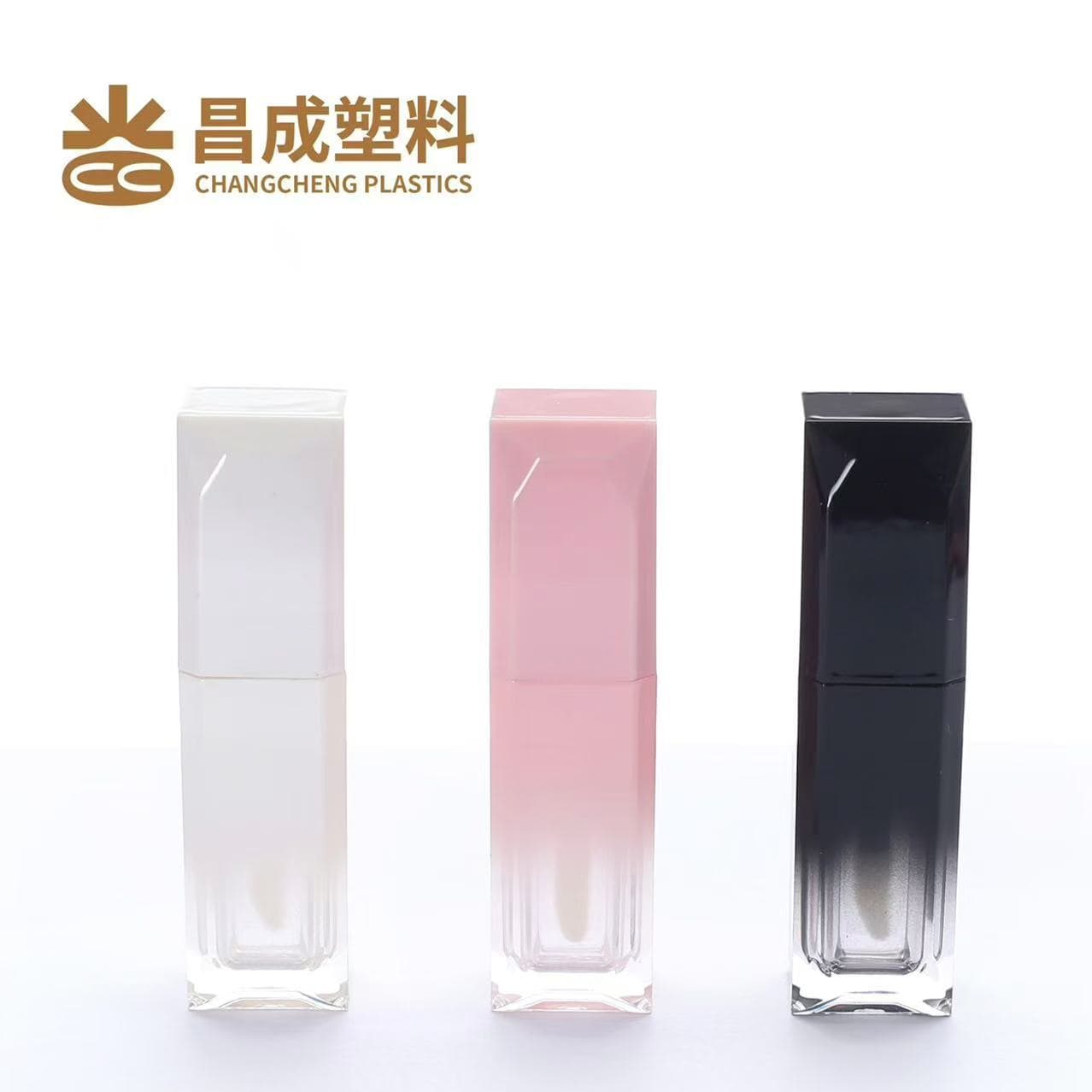 Square Gradient Lip Gloss Lip Glaze Lipstick Tube Lip Balm Refill Bottle Sealed Lipstick Exquisite Trendy Fashion Cosmetics