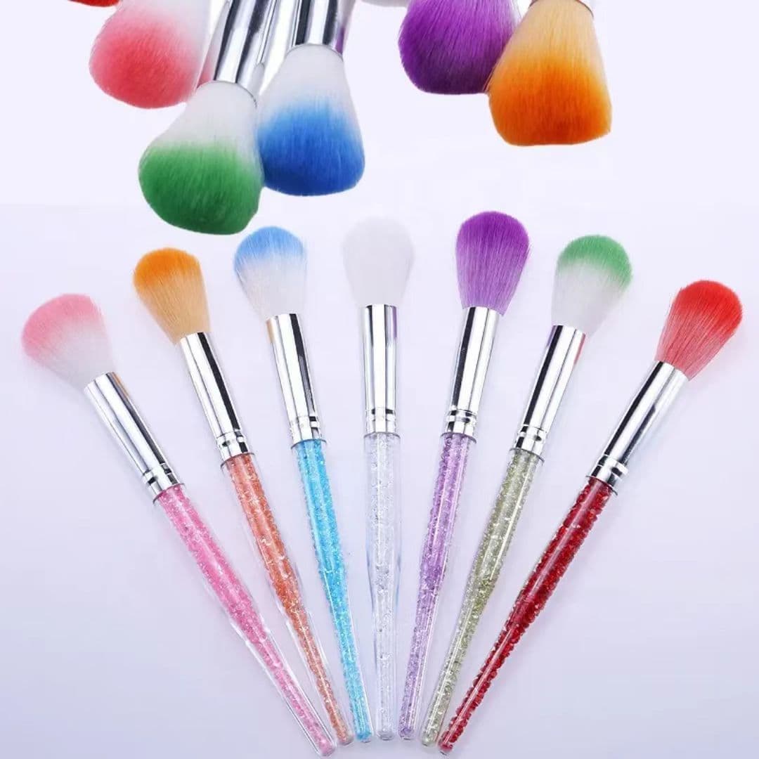 Nail Art Dust Brush Beauty Blush Brush Cross-border Crystal Long Handle Makeup Brush Loose Powder Brush Wholesale
