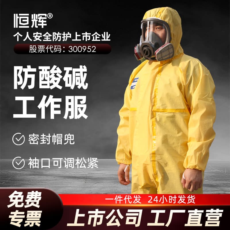 Henghui full-body chemical protective suit, chemical laboratory, dropshipping, acid and alkali resistant for spraying, pesticide wholesale