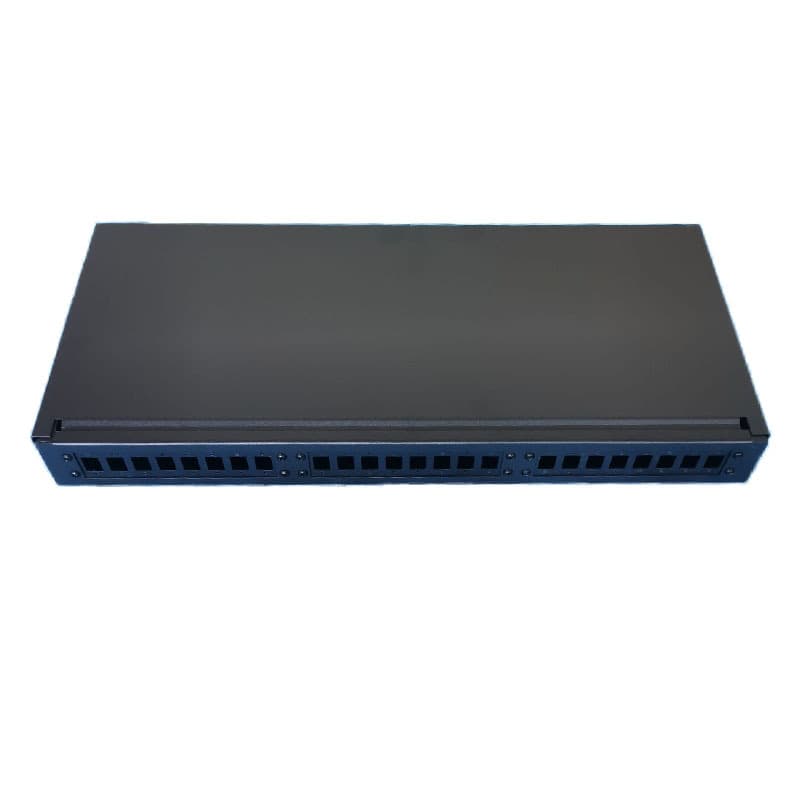 Wholesale 24-port rack-mount fiber optic terminal box, 2U metal fiber optic distribution frame, empty box.