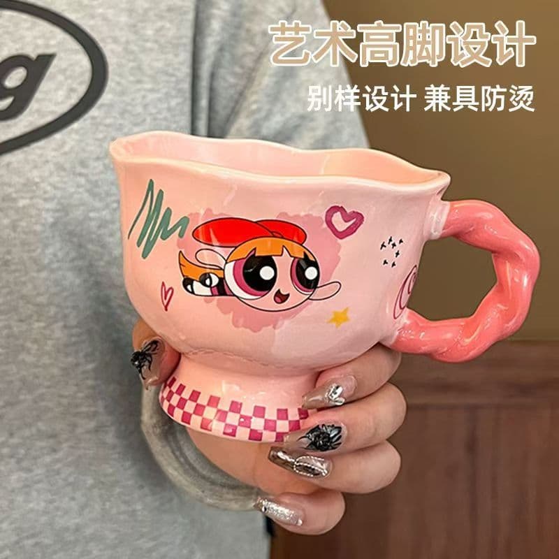 Genuine Powerpuff Girls Ceramic Mug Coffee Cute Girl Home Creative Gift Water Cup
