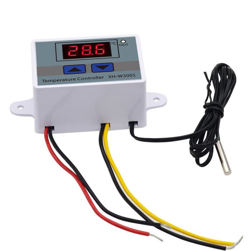 XH-W3001 Digital Display Smart Temperature Controller for Battery Heating 24V-63V, 0.1 Precision Incubation