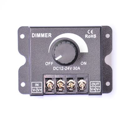 LED Dimmer Soft/Hard Light Strip Dimmer Brightness Adjuster Knob 12V/24V 30A