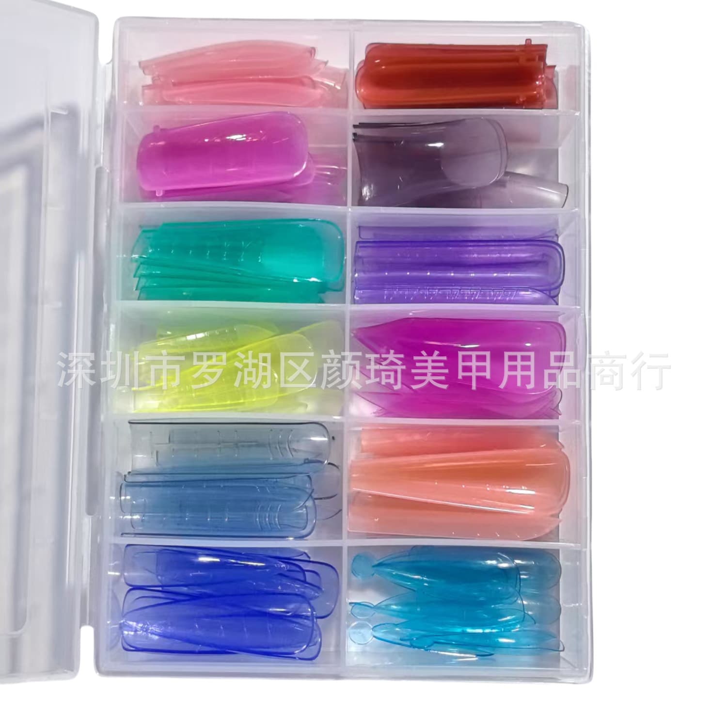 Crystal Nail Molds Extension No Paper Form Quick Gel Macaron Colors 144pcs Boxed Cross-border Nail Mold Set Wholesale