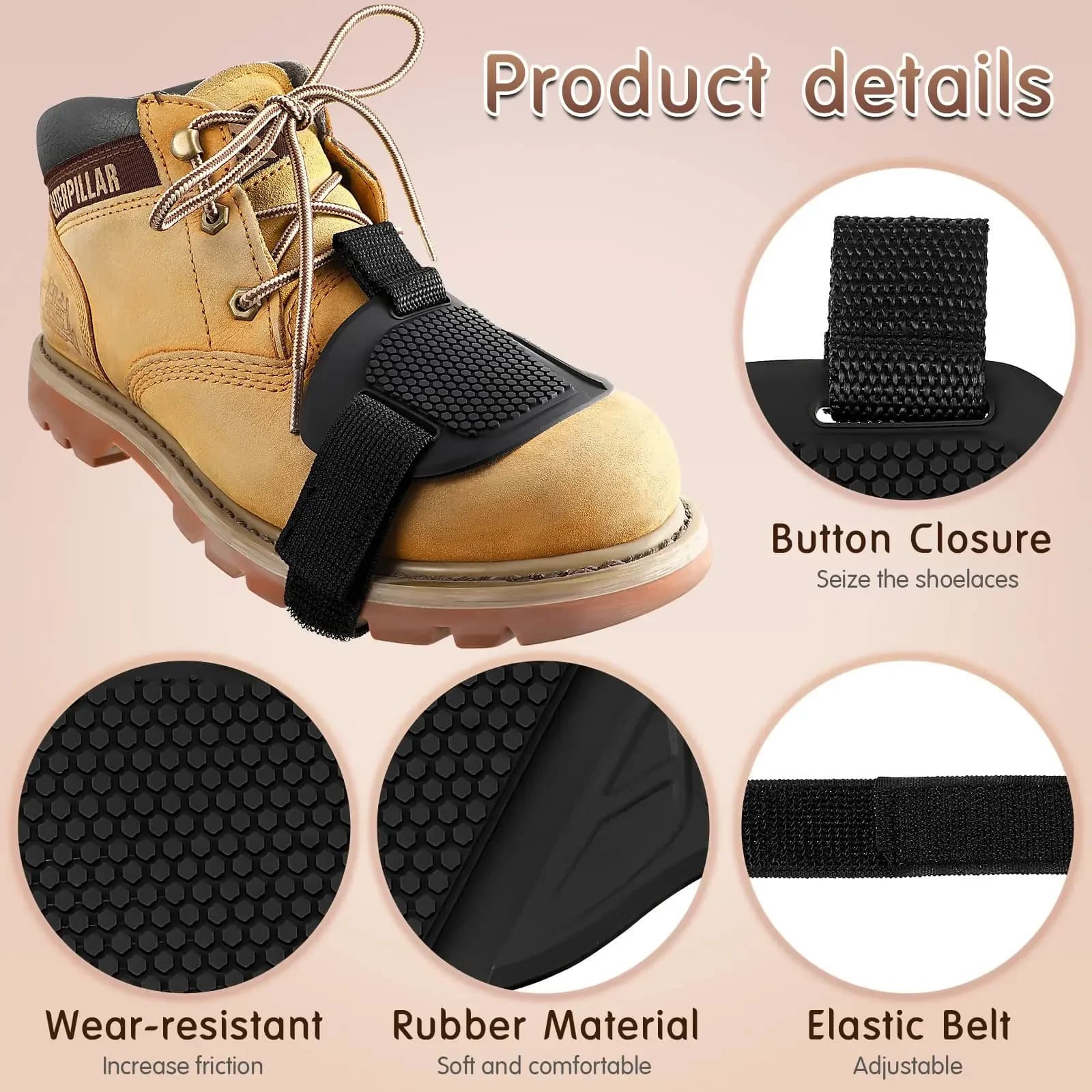 Cross-border Motorcycle Gear Shift Shoe Cover, Riding Shift Lever Pad, Honeycomb Anti-Slip Shoe Upper Protector