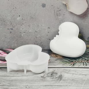 Z0219 Bitten Heart Soap Mold Decorative Cement Plaster Mold DIY Silicone Mold