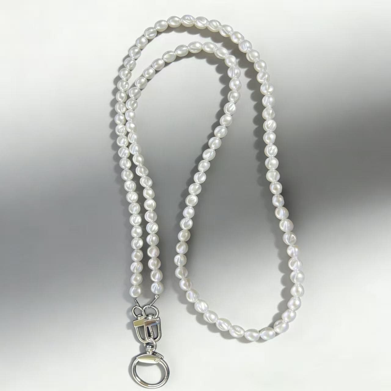 Cross-border New Style Faux Pearl Phone Lanyard Crossbody Bag Chain Phone Strap Beaded Shoulder Strap