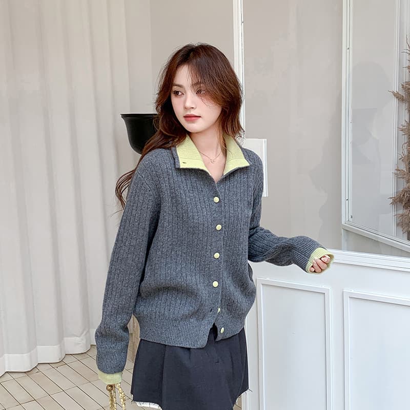 Custom Factory Autumn/Winter Women's Cashmere Sweater Casual Single-Breasted Loose Comfortable Cashmere Knit Cardigan