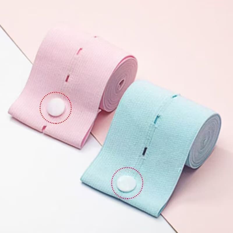 H&H Maternity Check-up Button Strap, Colorful Eyelet Elastic Monitoring Belt for Pregnant Women